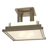 Hubbardton Forge 2004 Soft Gold White Art Glass (BB) Steppe Large Semi-Flush