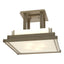 Hubbardton Forge 2004 Soft Gold White Art Glass (BB) Steppe Large Semi-Flush