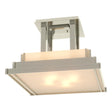 Hubbardton Forge 2004 Sterling Ivory Art Glass (CC) Steppe Large Semi-Flush