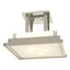 Hubbardton Forge 2004 Modern Brass White Art Glass (BB) Steppe Large Semi-Flush