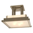 Hubbardton Forge 2004 Soft Gold Ivory Art Glass (CC) Steppe Large Semi-Flush