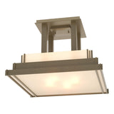 Hubbardton Forge 2004 Soft Gold Ivory Art Glass (CC) Steppe Large Semi-Flush