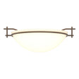 Hubbardton Forge 2002 Bronze Opal Glass (GG) Moonband Semi-Flush