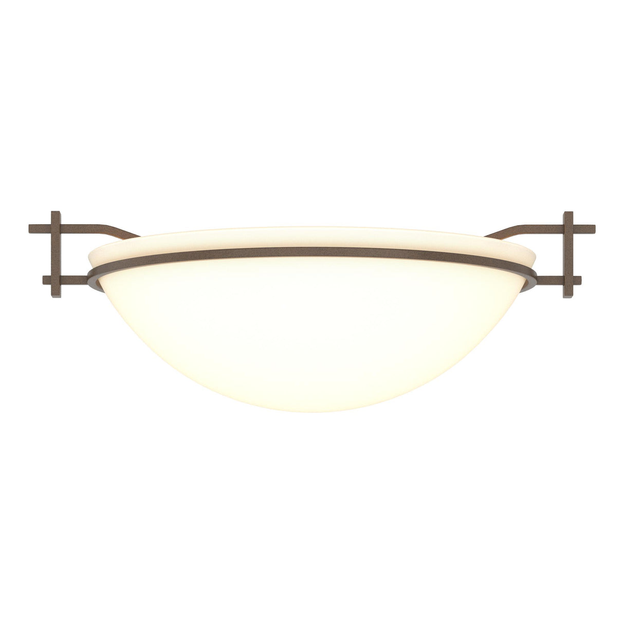 Hubbardton Forge 2002 Bronze Opal Glass (GG) Moonband Semi-Flush