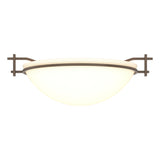 Hubbardton Forge 2002 Bronze Opal Glass (GG) Moonband Semi-Flush
