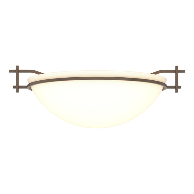 Hubbardton Forge 2002 Bronze Opal Glass (GG) Moonband Semi-Flush