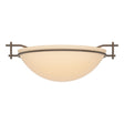 Hubbardton Forge 2002 Bronze Sand Glass (SS) Moonband Semi-Flush