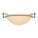 Hubbardton Forge 2002 Bronze Sand Glass (SS) Moonband Semi-Flush