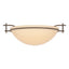 Hubbardton Forge 2002 Bronze Sand Glass (SS) Moonband Semi-Flush