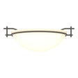 Hubbardton Forge 2002 Dark Smoke Opal Glass (GG) Moonband Semi-Flush
