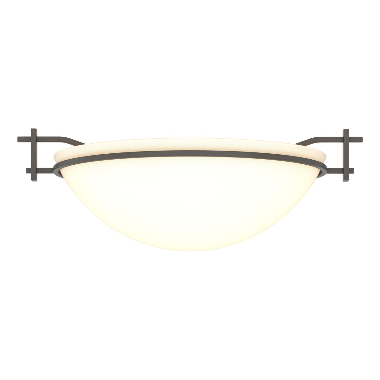 Hubbardton Forge 2002 Dark Smoke Opal Glass (GG) Moonband Semi-Flush
