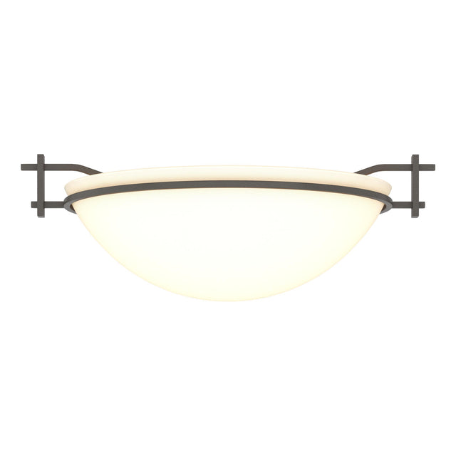 Hubbardton Forge 2002 Dark Smoke Opal Glass (GG) Moonband Semi-Flush