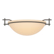 Hubbardton Forge 2002 Dark Smoke Sand Glass (SS) Moonband Semi-Flush