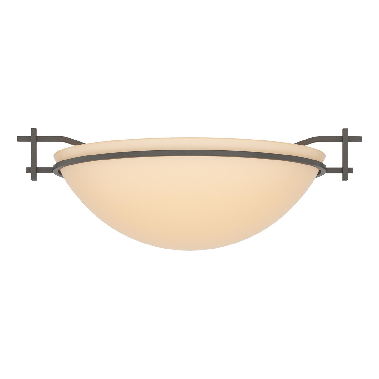 Hubbardton Forge 2002 Dark Smoke Sand Glass (SS) Moonband Semi-Flush