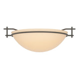 Hubbardton Forge 2002 Dark Smoke Sand Glass (SS) Moonband Semi-Flush
