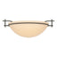 Hubbardton Forge 2002 Dark Smoke Sand Glass (SS) Moonband Semi-Flush