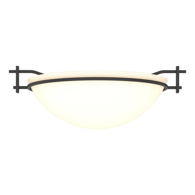 Hubbardton Forge 2002 Black Opal Glass (GG) Moonband Semi-Flush