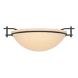 Hubbardton Forge 2002 Black Sand Glass (SS) Moonband Semi-Flush