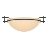 Hubbardton Forge 2002 Black Sand Glass (SS) Moonband Semi-Flush