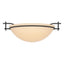 Hubbardton Forge 2002 Black Sand Glass (SS) Moonband Semi-Flush