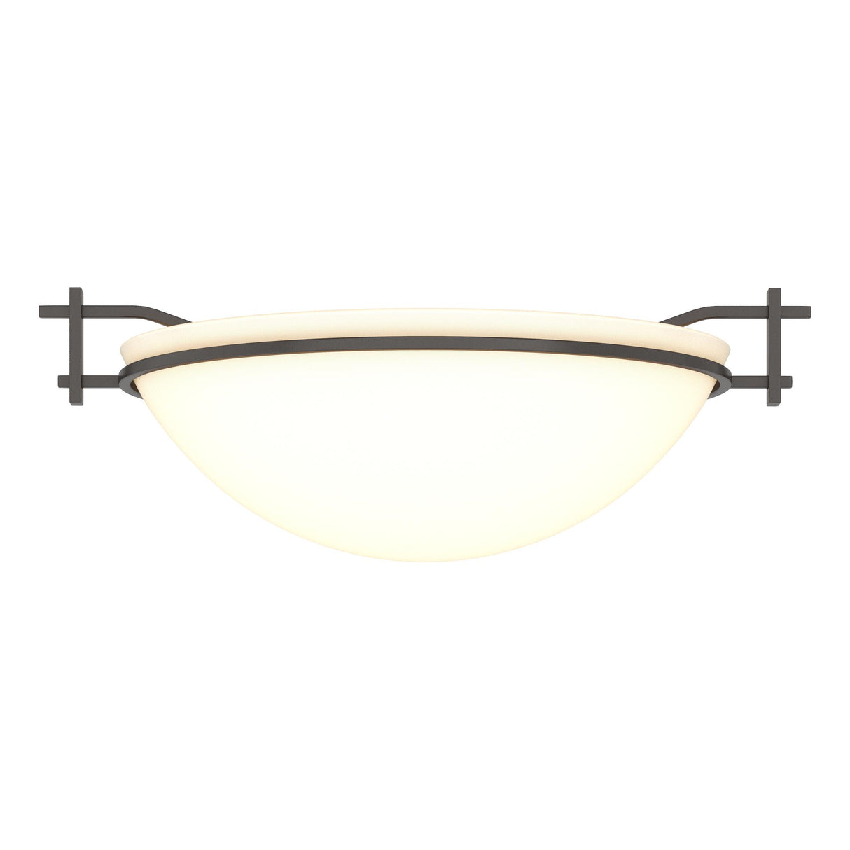 Hubbardton Forge 2002 Oil Rubbed Bronze Opal Glass (GG) Moonband Semi-Flush