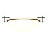 Hubbardton Forge 2002 Oil Rubbed Bronze Opal Glass (GG) Moonband Semi-Flush