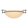 Hubbardton Forge 2002 Oil Rubbed Bronze Sand Glass (SS) Moonband Semi-Flush