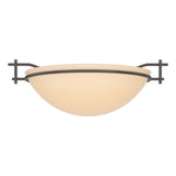 Hubbardton Forge 2002 Oil Rubbed Bronze Sand Glass (SS) Moonband Semi-Flush