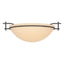 Hubbardton Forge 2002 Oil Rubbed Bronze Sand Glass (SS) Moonband Semi-Flush