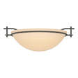 Hubbardton Forge 2002 Natural Iron Sand Glass (SS) Moonband Semi-Flush