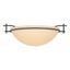 Hubbardton Forge 2002 Natural Iron Sand Glass (SS) Moonband Semi-Flush