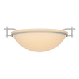 Hubbardton Forge 2002 Vintage Platinum Sand Glass (SS) Moonband Semi-Flush