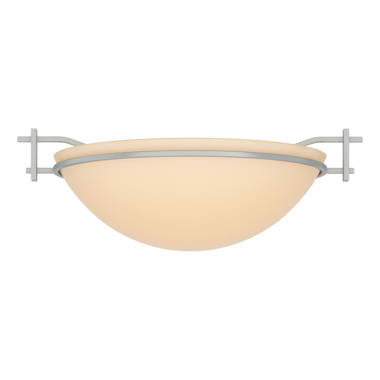 Hubbardton Forge 2002 Vintage Platinum Sand Glass (SS) Moonband Semi-Flush