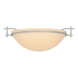 Hubbardton Forge 2002 Vintage Platinum Sand Glass (SS) Moonband Semi-Flush