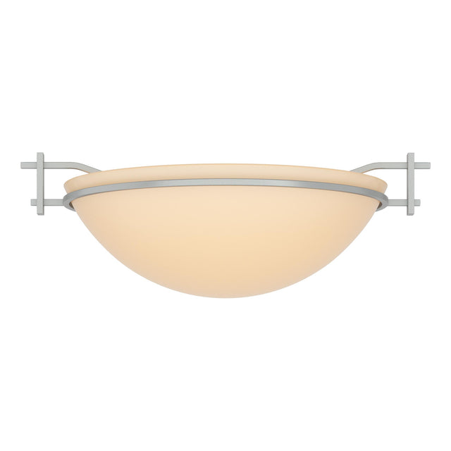Hubbardton Forge 2002 Vintage Platinum Sand Glass (SS) Moonband Semi-Flush