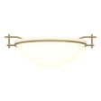 Hubbardton Forge 2002 Soft Gold Opal Glass (GG) Moonband Semi-Flush