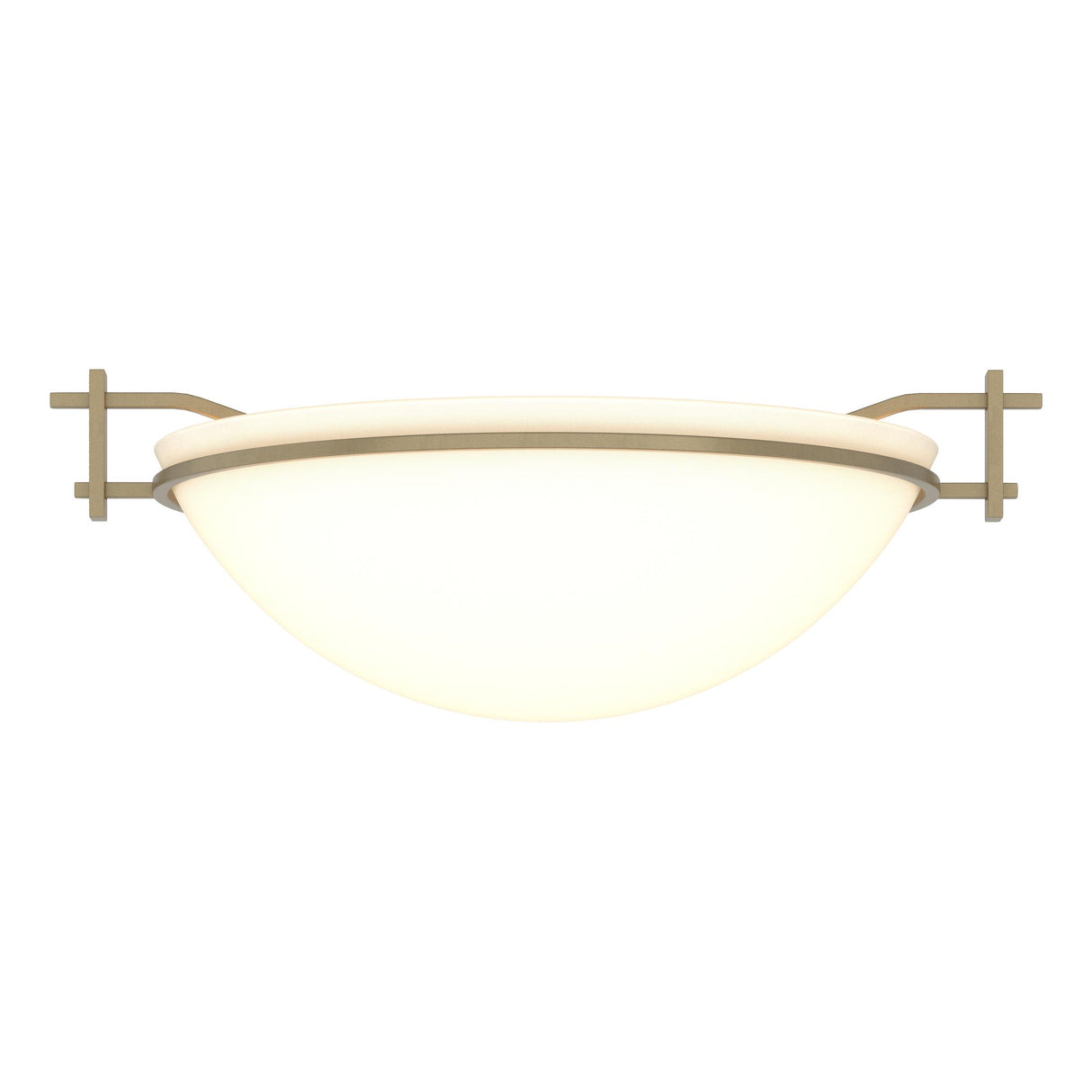Hubbardton Forge 2002 Soft Gold Opal Glass (GG) Moonband Semi-Flush