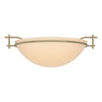Hubbardton Forge 2002 Soft Gold Sand Glass (SS) Moonband Semi-Flush