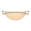 Hubbardton Forge 2002 Soft Gold Sand Glass (SS) Moonband Semi-Flush