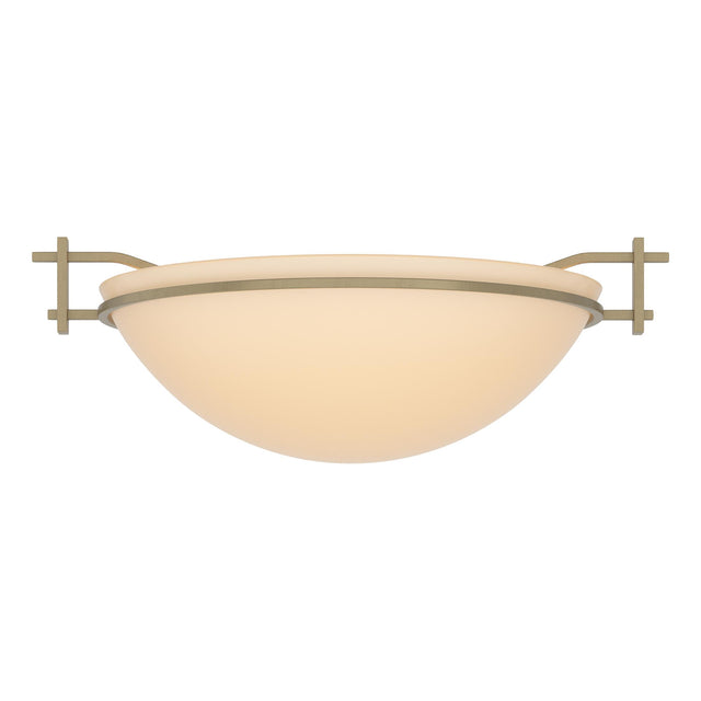 Hubbardton Forge 2002 Soft Gold Sand Glass (SS) Moonband Semi-Flush
