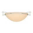 Hubbardton Forge 2002 Sterling Sand Glass (SS) Moonband Semi-Flush