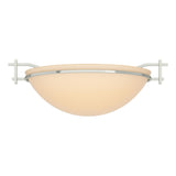 Hubbardton Forge 2002 Sterling Sand Glass (SS) Moonband Semi-Flush