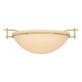 Hubbardton Forge 2002 Modern Brass Sand Glass (SS) Moonband Semi-Flush