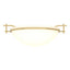 Hubbardton Forge 2002 Modern Brass Opal Glass (GG) Moonband Semi-Flush