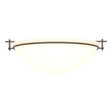Hubbardton Forge 2002 Bronze Opal Glass (GG) Moonband Large Semi-Flush