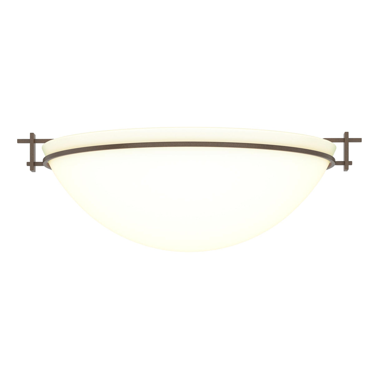 Hubbardton Forge 2002 Bronze Opal Glass (GG) Moonband Large Semi-Flush
