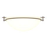 Hubbardton Forge 2002 Bronze Opal Glass (GG) Moonband Large Semi-Flush