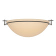 Hubbardton Forge 2002 Dark Smoke Sand Glass (SS) Moonband Large Semi-Flush