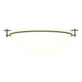 Hubbardton Forge 2002 Dark Smoke Opal Glass (GG) Moonband Large Semi-Flush