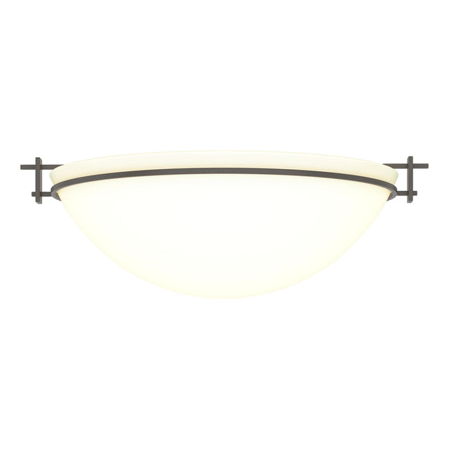 Hubbardton Forge 2002 Dark Smoke Opal Glass (GG) Moonband Large Semi-Flush